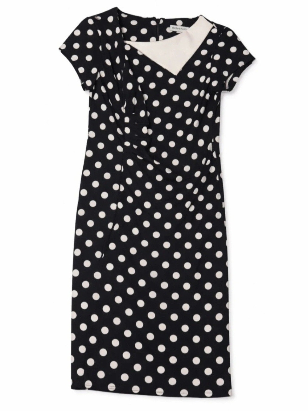 Shelby & Palmer Black and White Polka Dot Sheath Dress